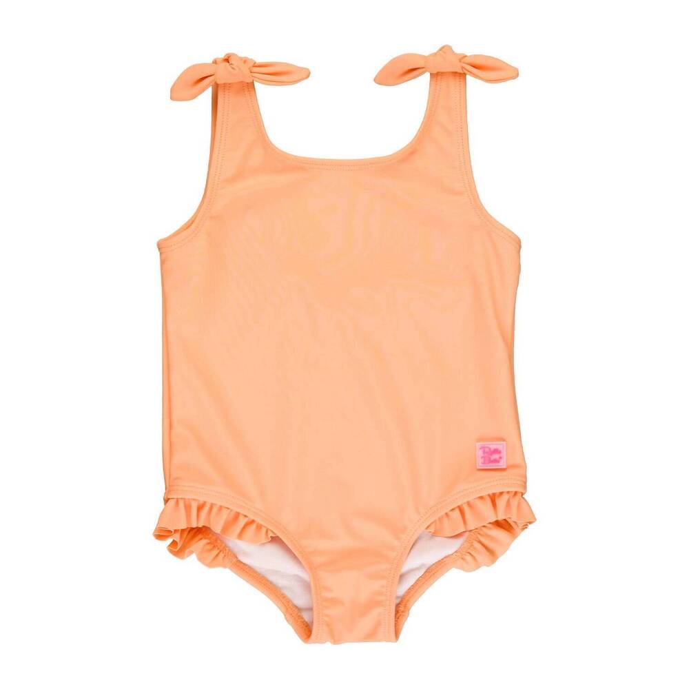 NEW RUFFLEBUTTS girls' one piece swimsuit in melon